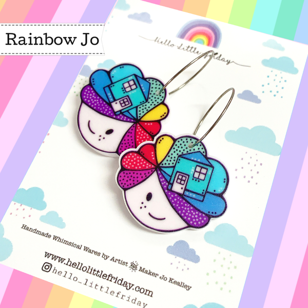 Rainbow Jo ~ Handmade Acrylic Drop Earrings
