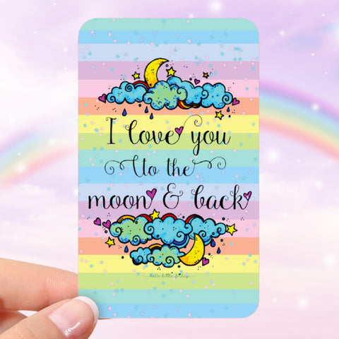 I LOVE YOU TO THE MOON & BACK : 10 pack of mini cards